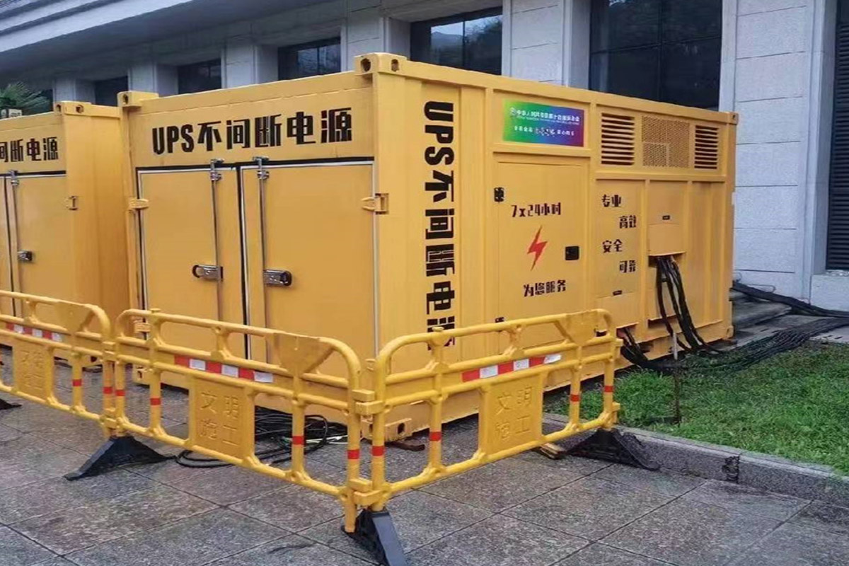 青神发电机租赁施工现场