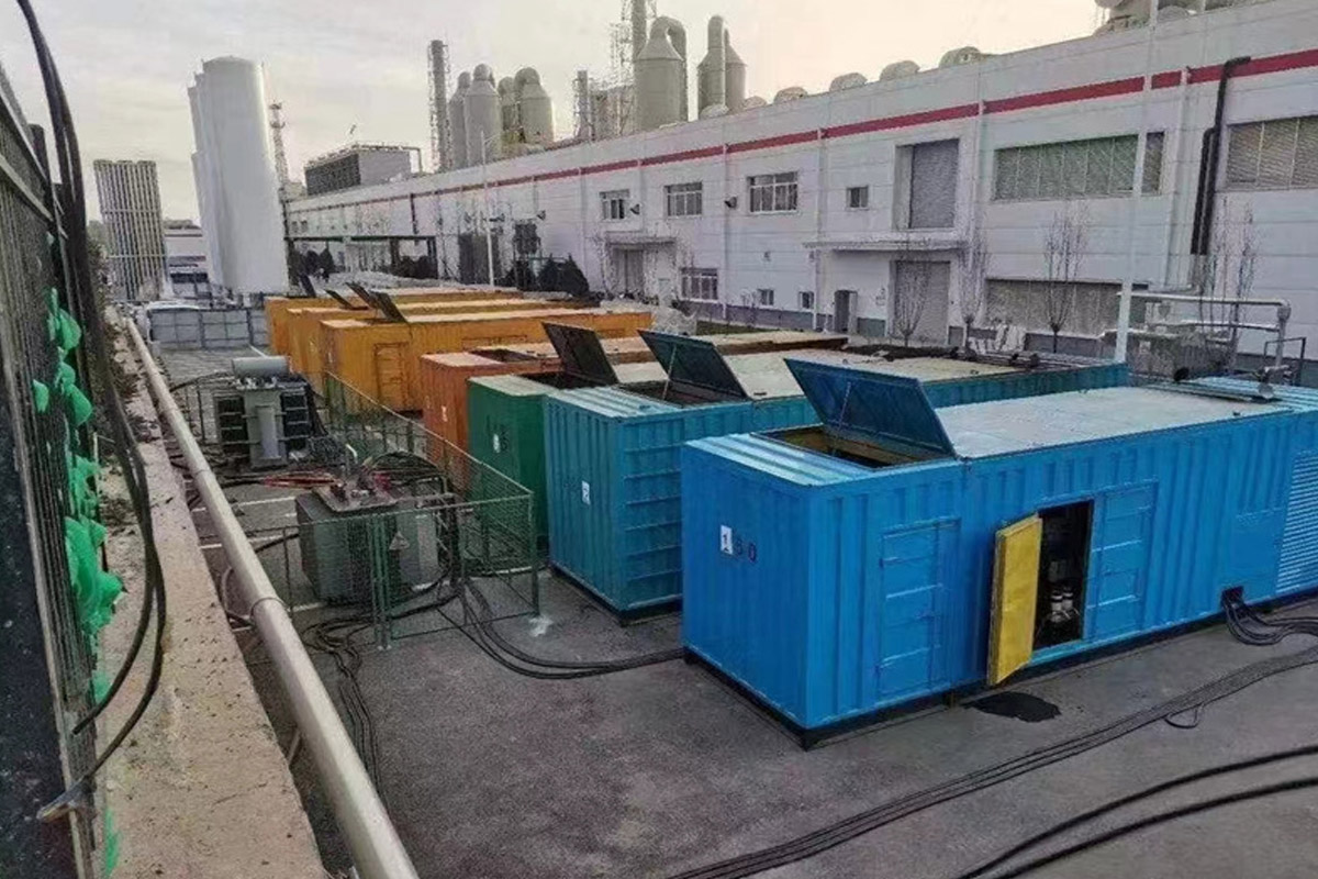 青神发电机租赁施工现场
